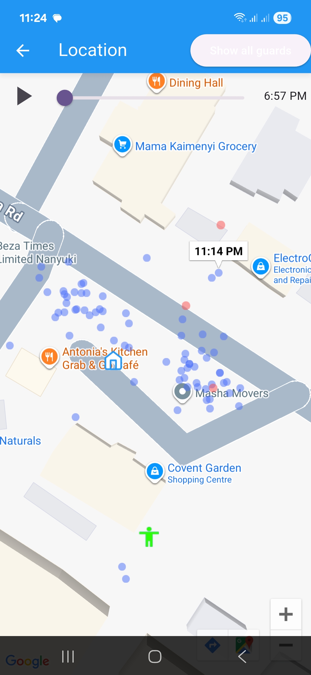 Mobiliis Guard App screen