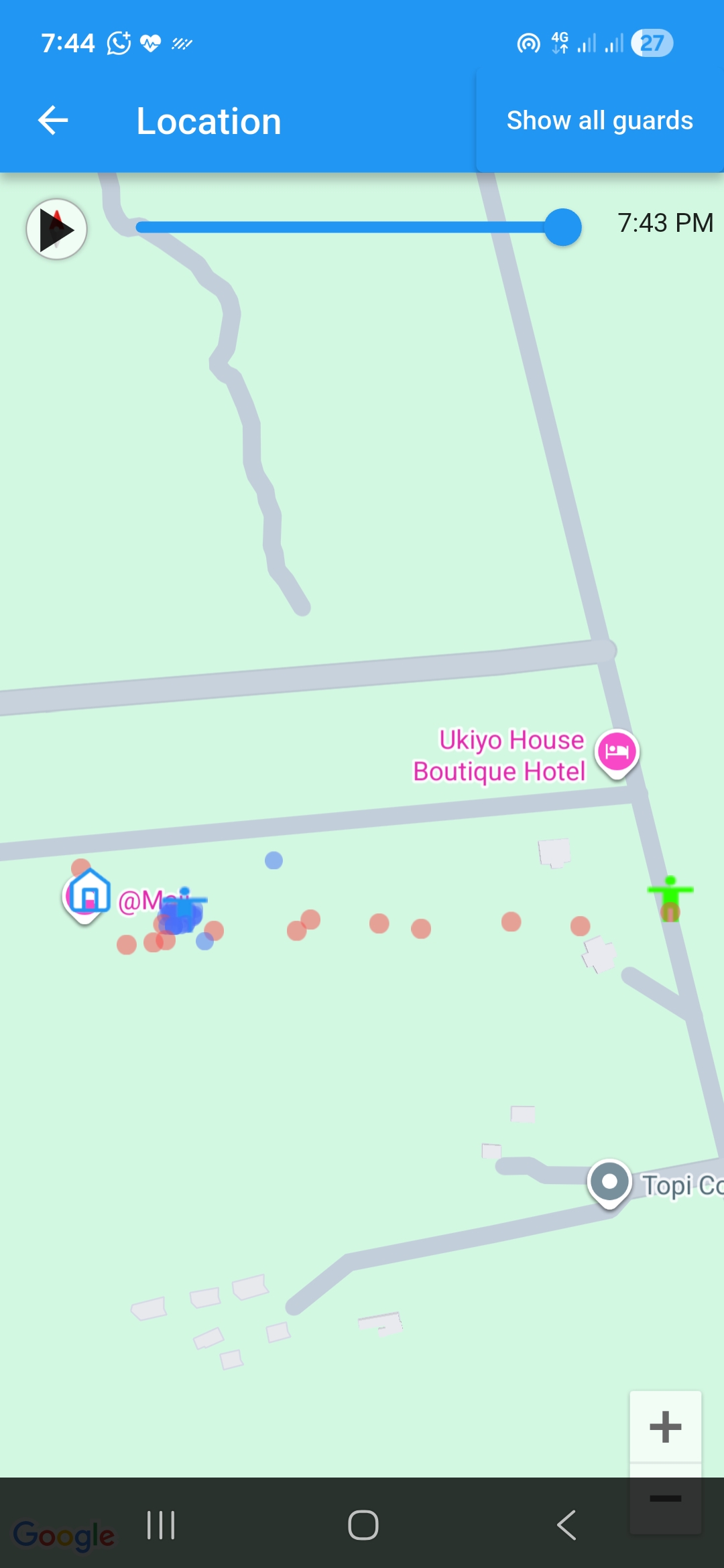 Mobiliis Client App screen